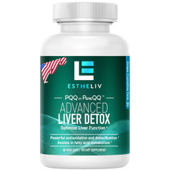 ESTHELIV Liver Detox capsules bottle supports liver health and daily energy.