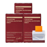 ESTHER FORMULA Liposomal Glutathione Strip packaging for easy travel use.
