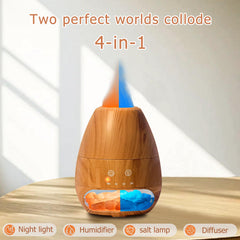 ESTINHOME wooden-grain diffuser design blends with decor while releasing a soft mist.