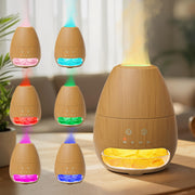 ESTINHOME ultrasonic diffuser with Himalayan salt lamp creating a calming glow