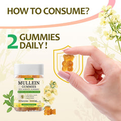 esverco Mullein Gummies ingredients panel showcases plant-based formula.