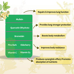 esverco Mullein Gummies label close-up highlights vegan, sugar-free ingredients.