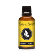 Eternal Essence Banana Creamy bottle closeup, ideal for candle and soap crafting