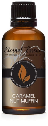 Eternal Essence Oils Caramel Nut Muffin bottle ready for candles and diffusers with warm aroma