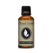 Eternal Essence Oils Coconut Lime Verbena bottle closeup for candles and diffusers
