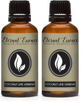 Eternal Essence Oils Coconut Lime Verbena bottle closeup for fragrance projects