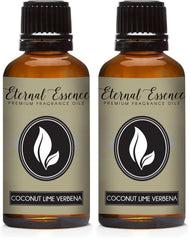 Eternal Essence Oils Coconut Lime Verbena bottle closeup for fragrance projects