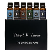 Eternal Essence Oils Cuban Tobacco bottle adds sophisticated scent for grooming blends.