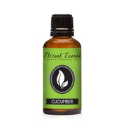 Eternal Essence Oils cucumber bottle; 30ml amber glass, ideal for candles and diffusers.