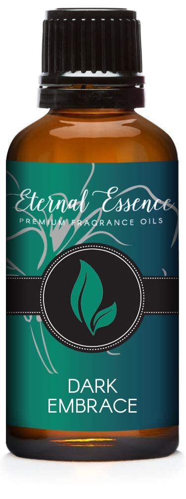 Eternal Essence Oils Dark Embrace 30ml bottle with dropper for precise candle and soap scenting.