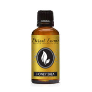 Eternal Essence Oils Honey & Shea bottle pour for precise candle and soap scent.