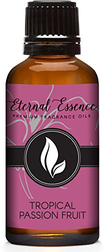 Eternal Essence Oils Tropical Passionfruit bottle with dropper enables precise diffuser use.