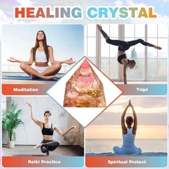 EternalOrgone Flower of Life pyramid energy scene suggesting positive energy and mindful ambiance.