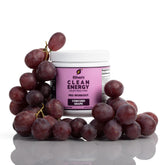 Ethans Feel Good pre-workout bottle pour with Concord Grape flavor for energized training.