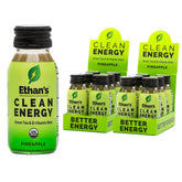 Ethan's Organic Pineapple Energy Shot bottle ready for on-the-go use.