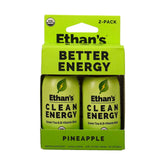 Ethan's Organic Clean Energy Shots pineapple bottle for portable focus boost.