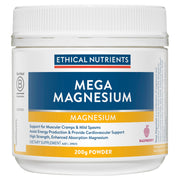 Ethical Nutrients MegaZORB raspberry magnesium powder tub for easy daily use