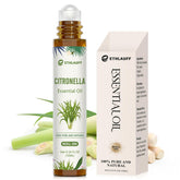 Ethlauff Citronella roll-on bottle in glass shows pure, premium packaging for an on-the-go scent.