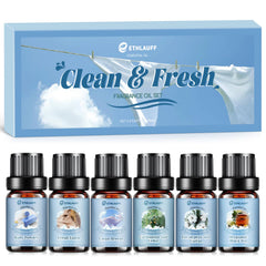 Ethlauff Clean Essential Oils Set packaging preview for crafts and diffusers