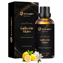 Ethlauff Galactic Skies fragrance bottle with long-lasting scent for candles and diffusers.
