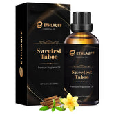 Ethlauff Sweetest Taboo fragrance oil bottle for candles and soaps, offering a bold, masculine aroma.