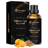 Ethlauff Tobacco & Bay Leaf fragrance oil bottle offering smoky, refined aroma for spaces.
