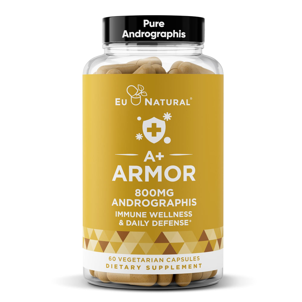 Eu Natural A+ Armor Andrographis bottle front view for seasonal support