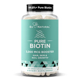 Eu Natural Biotin 5000 mcg bottle for vegan beauty support.