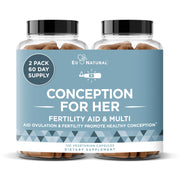 Eu Natural Conception bottle front showing label, supporting hormonal balance and fertility.