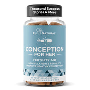 Eu Natural Conception for Her bottle shows easy daily fertility support for women