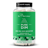 Eu Natural DIM Pure 200 mg bottle with capsules for balanced energy and mood support.