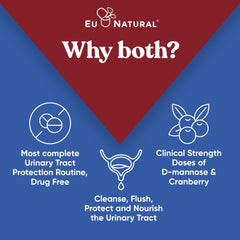 Eu Natural Killer Cranberry bottle pour with botanical blend for urinary support.
