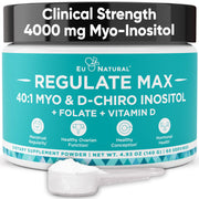 Eu Natural Regulate MAX bottle front shows premium inositol support for balance