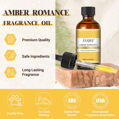 EUQEE Amber Romance diffuser blend with floral and woody notes for a warm home scent.