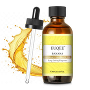 EUQEE Banana fragrance oil bottle in amber glass preserves scent for diffuser use.