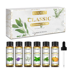 EUQEE Classic Oil Set: six bottles ready for diffusers