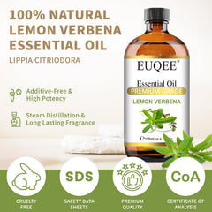 EUQEE Lemon Verbena oil dropper enabling precise dosing in blends