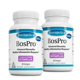 EuroMedica BosPro bottle pour shows softgels for daily lung support.