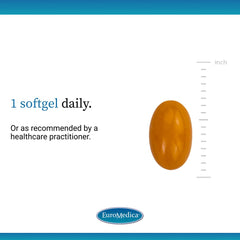 Softgels in hand, easy daily dose from EuroMedica CuraPro