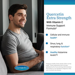 Close-up of EuroMedica capsules for daily immune support routine.