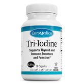 EuroMedica Tri-Iodine bottle and label for thyroid support and immune wellness.