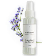 European Spa Source Lavender Eucalyptus ShowerMist bottle ready for home spa use.