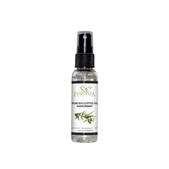 EuroSpa Aromatics Pure Eucalyptus ShowerMist bottle on shelf for refreshing spa-like aromatherapy