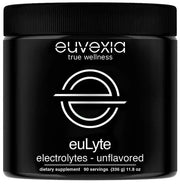 Euvexia euLyte bottle front showing hydration-ready minerals