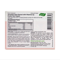 Evalar Expert Hair Horsetail tablets on hand for daily use