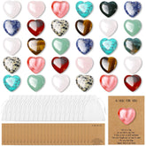 Evatage heart crystals bulk set for meditation and relaxation