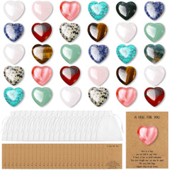 Evatage heart crystals bulk set for meditation and relaxation