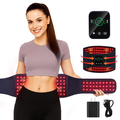 EVATEALE red light therapy belt front view for comprehensive back coverage and soothing relief.