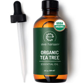 Eve Hansen Tea Tree Oil bottle 4oz for skin care and aromatherapy.