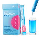 Ever Collagen Vital Electrolytes powder bottle ready for hydration after a workout.